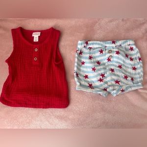 3-6 Month 4th of July outfit.